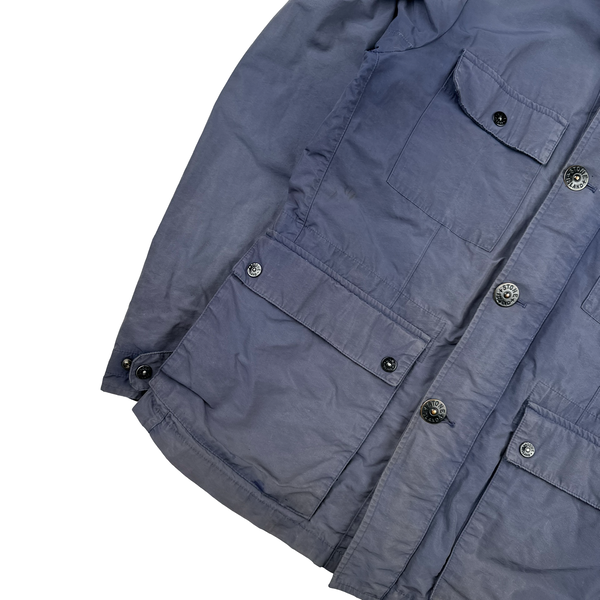 Stone Island Navy Micro Reps Multi Pocket Shield Jacket - Large