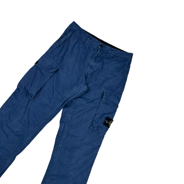 Stone Island 2019 Blue Slim Fit Cargo Trousers - 32"