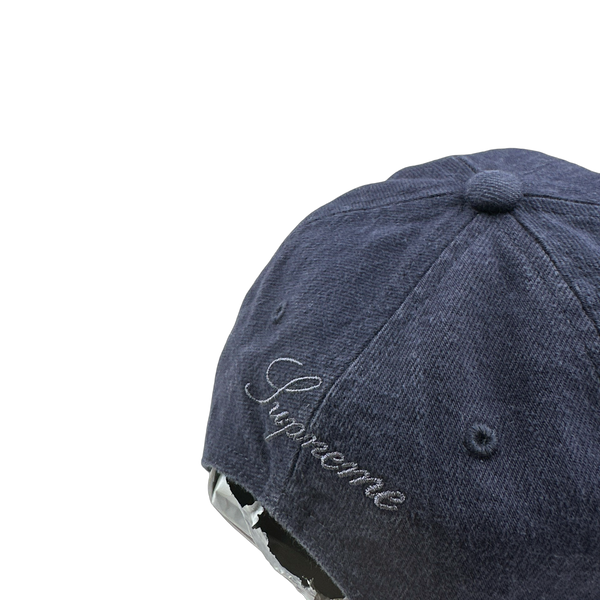 Stone Island X Supreme 2023 Navy Cotton Spellout Cap