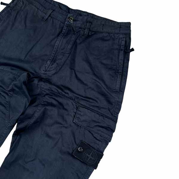 Stone Island Navy Ghost Regular Fit Cargo Trousers Medium Mat's Island