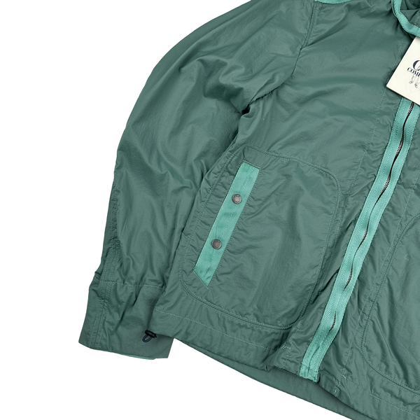 CP Company Vintage Turquoise Removable Hood Neck Tag Jacket - Large