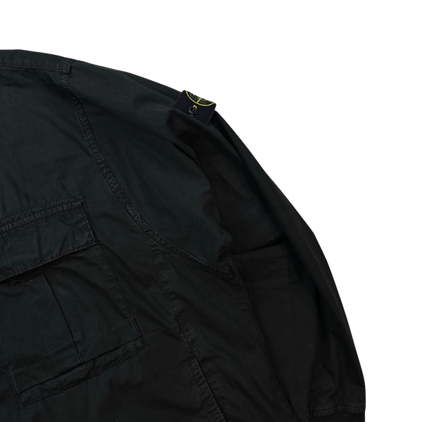 Stone Island Black Smock Pullover Overshirt - XL – Mat's Island