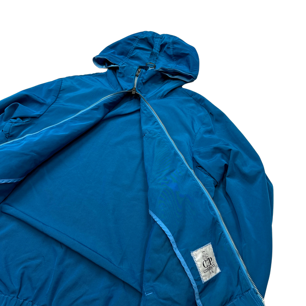 CP Company 2010 Nylon Shimmer Hooded Spellout Jacket - Medium