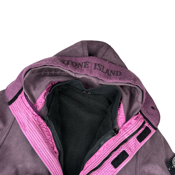 Stone Island 2018 Man Made Suede 4 In 1 Jacket - Large
