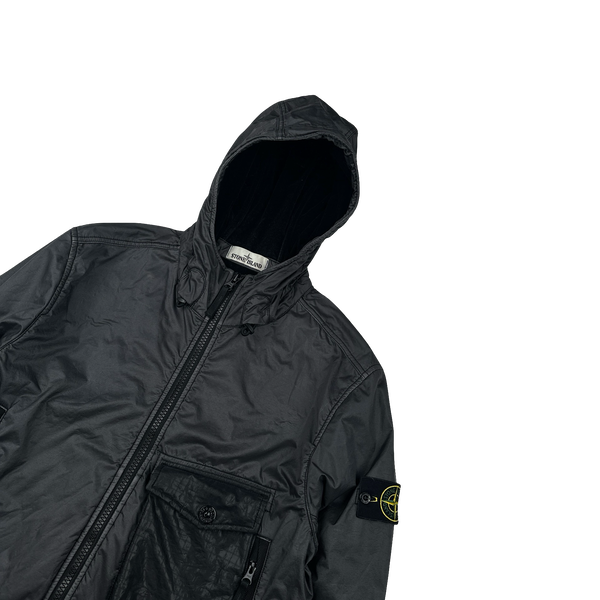 Stone Island 2020 Black Lamy Flock Jacket - Large