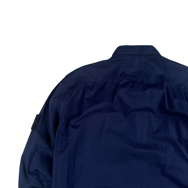 Stone Island 2014 Blue Indigo Cotton Overshirt - Medium