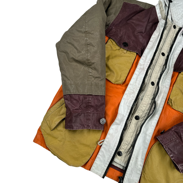 Stone Island 2019 Tela Placcata Bicolore Hooded Jacket - Small