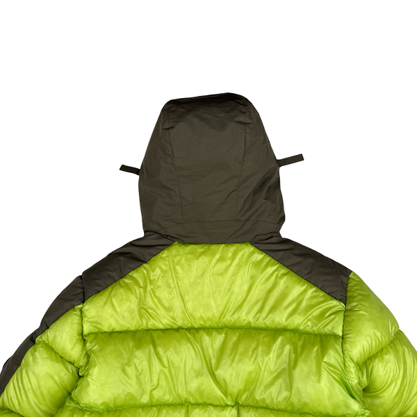 CP Company Neon/Khaki DD Shell Lens View Puffer Jacket - Large