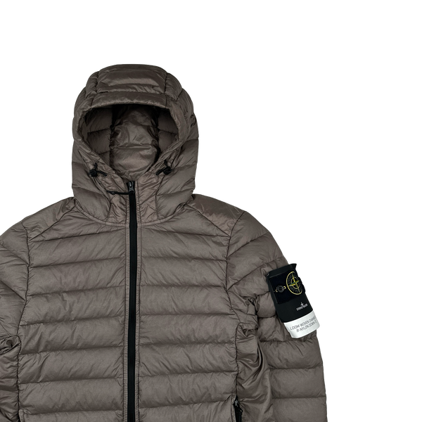 Stone Island 2024 Brown R Nylon Loom Woven Down Puffer Jacket - Small