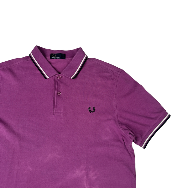 Fred Perry Pink Short Sleeve Polo Shirt - Large
