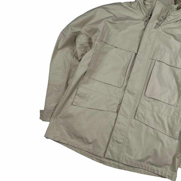 Stone Island 2024 Beige O-Ventile Ghost Zipped Hooded Multi Pocket Jacket - XL