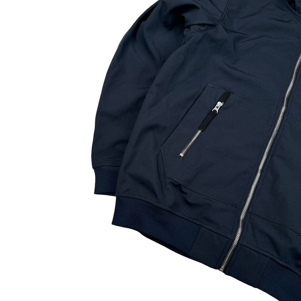 Stone Island 2021 Navy Soft Shell e-Dye Hooded Jacket - Medium