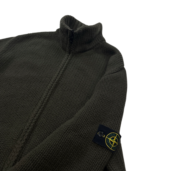 トップス 2003 STONE  DoubleZip Knit Sweat トップス 2003 STONE DoubleZip Knit Sweat Vintage Y2K Ribbed Stone