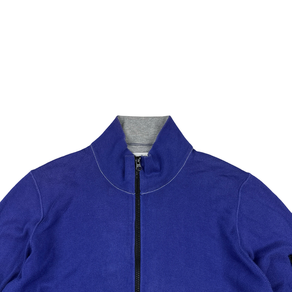 Stone Island 2014 Blue Zipped Knit Jumper - Medium