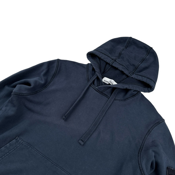 Stone Island 2021 Navy Pullover Hoodie - Small