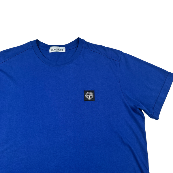 Stone Island Blue Cotton Patch T Shirt - XXL