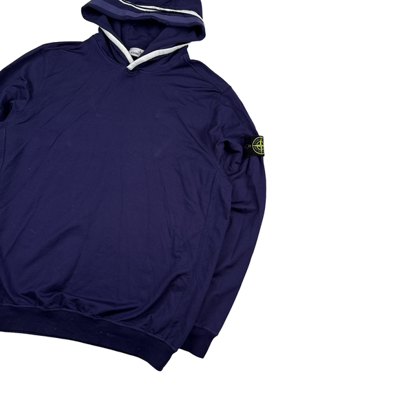 Stone Island 2022 Purple Pullover Striped Hoodie - XL