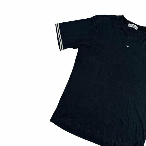 Stone Island Black Stellina Compass Cotton T-Shirt - Medium