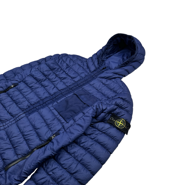 Stone Island 2018 Blue Micro Yarn Down Puffer Jacket - Small
