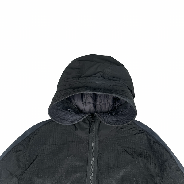Stone Island 2017 House Check Black Nylon Metal Primaloft Jacket - Large