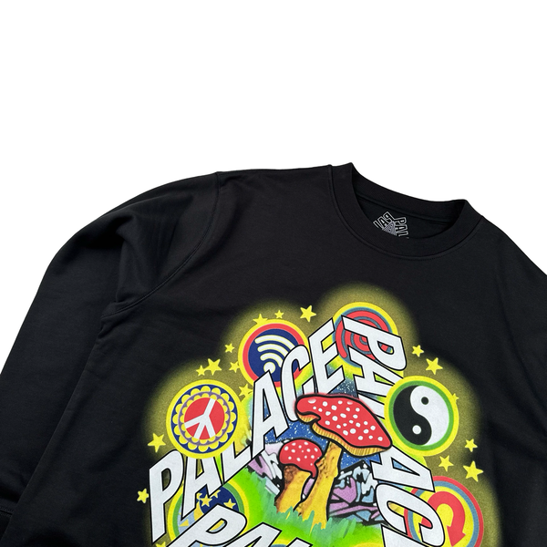 Palace Graphic Spellout Graphic Crewneck - Large
