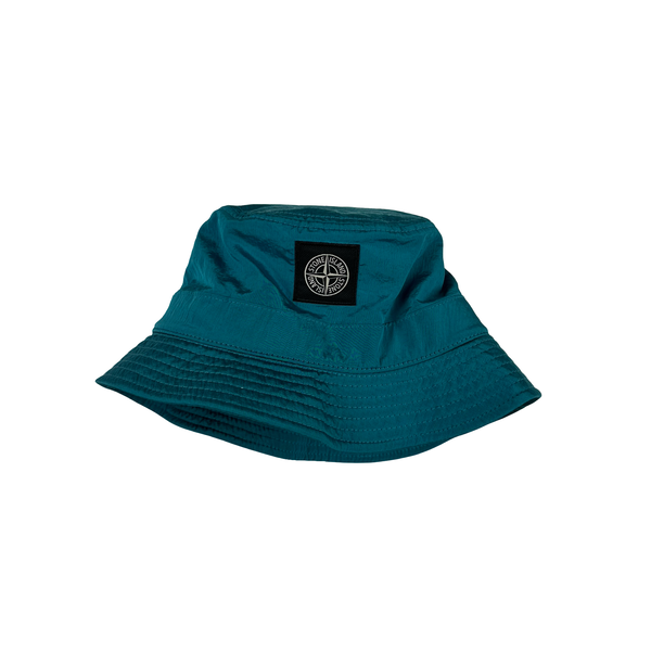 Stone Island Blue Nylon Metal Bucket Hat - Large