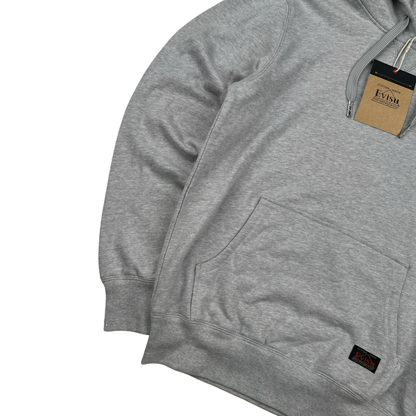 Evisu Grey Evisu Embroiderd Cotton Hoodie - Medium