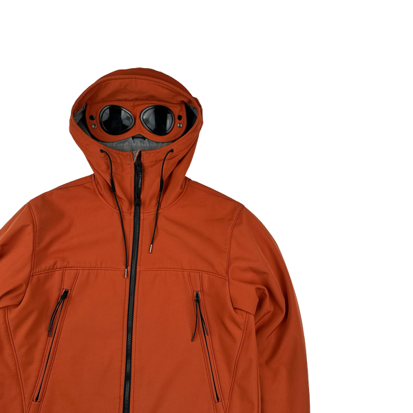 CP Company Burnt Orange Fleece Lined Soft Shell Jacket - Medium