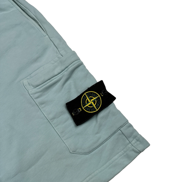 Stone Island 2022 Baby Blue Cotton Shorts - Medium