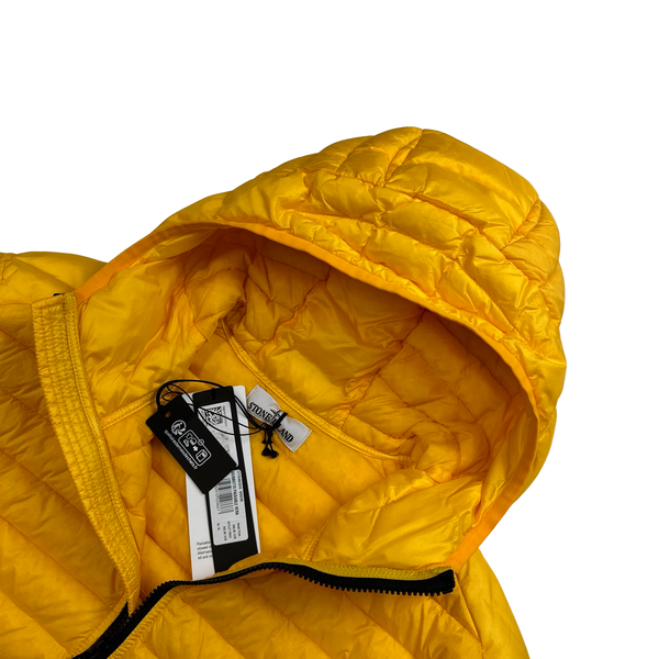 Stone Island Yellow Loom Woven R Nylon Down TC Puffer - XL