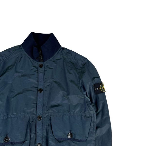 Stone Island 2017 Blue & Green Nylon Metal Colour Weft Jacket - Medium