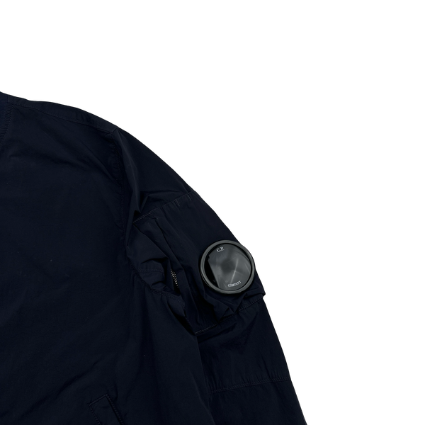 CP Company Navy Nycra Stretch Lightweight Bomber Jacket - Large
