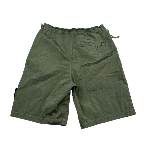 Stone Island 2023 Green Nylon Metal Econyl Shorts - 31"