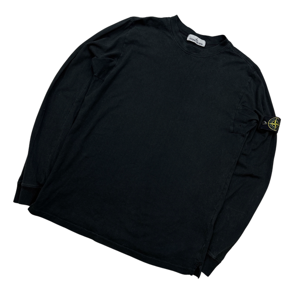 Stone Island Black 2015 Longsleeve Cotton Top - XL