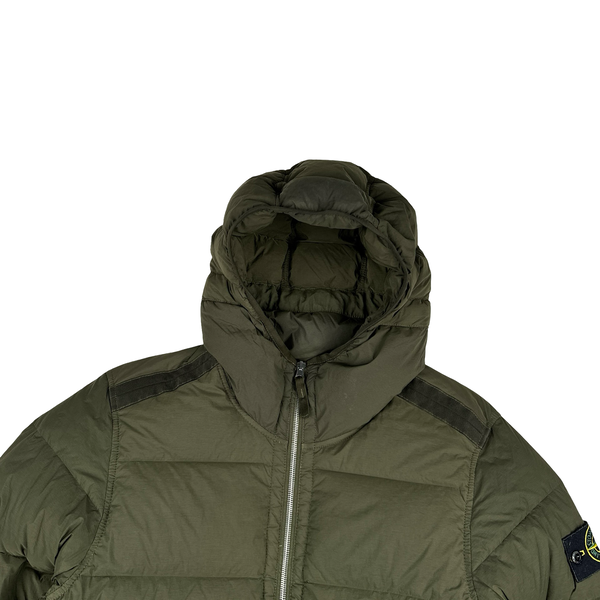 Stone Island 2023 Khaki Seamless Tunnel Nylon Down TC - Small