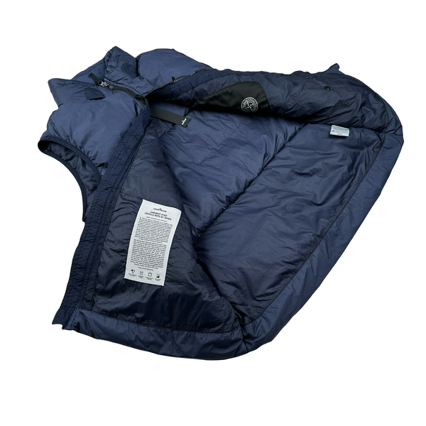 Stone Island 2020 Garment Dyed Crinkle Reps Down Filled Gilet - XXL