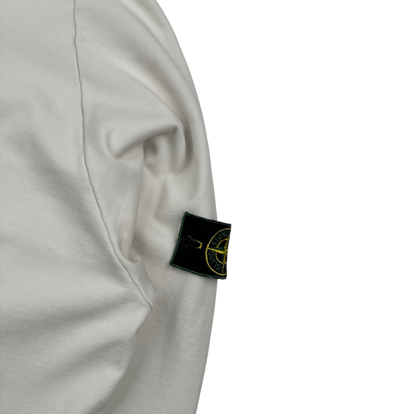 Stone Island Vintage 1998 White Poly Cotton Pullover Jumper - Large