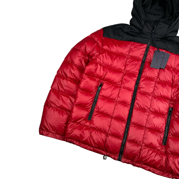 Prada Red Zipped Triangle Logo Puffer Jacket - Medium