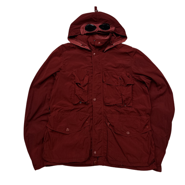 CP Company Chrome R Wine La Mille Goggle Jacket - Large