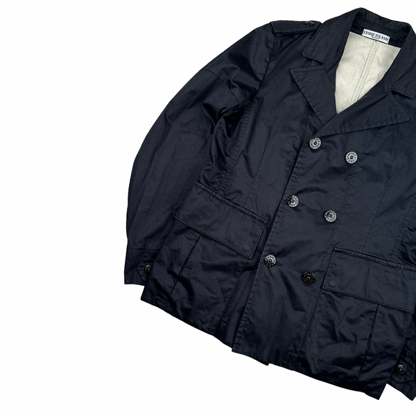 Stone Island 2009 Double Breasted Navy Jacket - Large