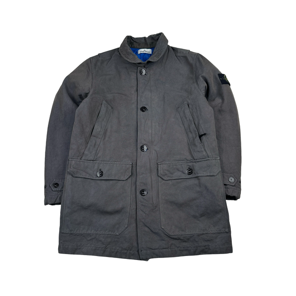 Stone Island 2015 Panama HT Dark Grey Trench Coat - Large