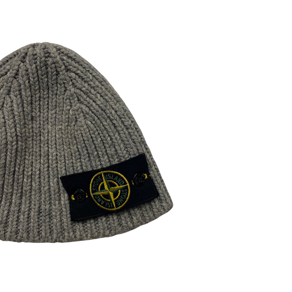 Stone Island Ribbed Wool Beanie Hat