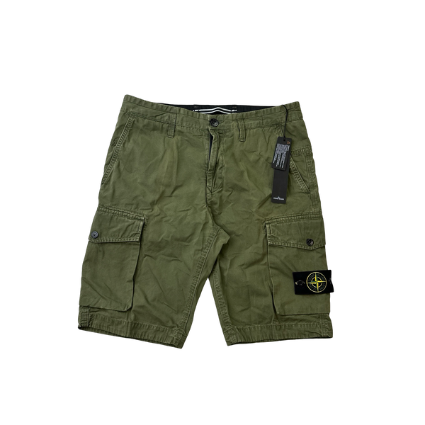 Khaki stone island shorts online