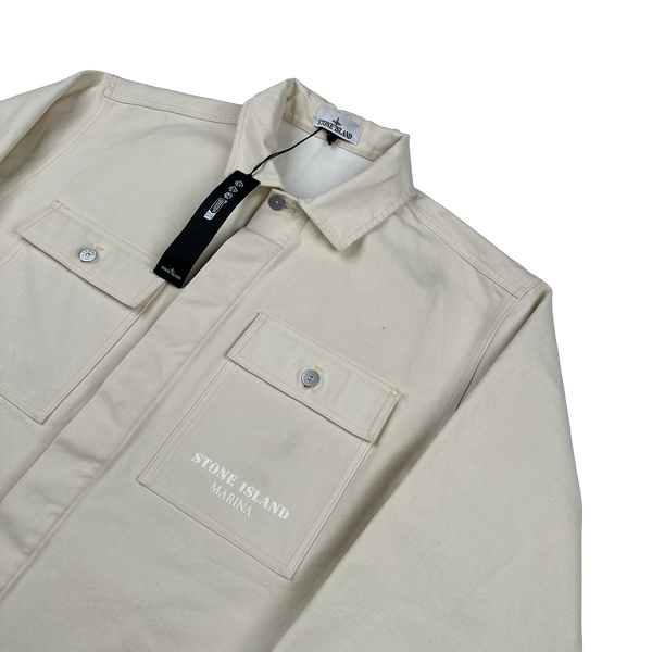 Stone Island 2023 Marina White Denim Jacket - XL