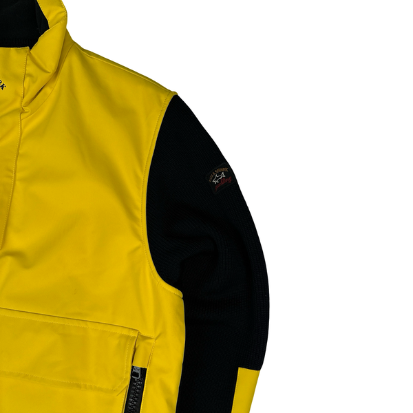 Paul & Shark Yellow Typhoon 20000 Waterproof Hybrid Nylon Knitted Jacket - Large