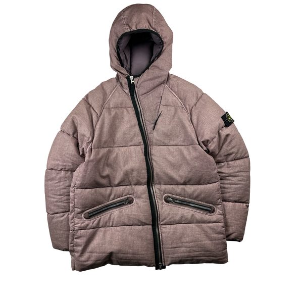 Stone Island 2018 Lino Resinato Down TC Hooded Puffer - Large