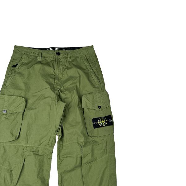 Stone Island 2022 Green LO Fit Cargo Trousers - 30"