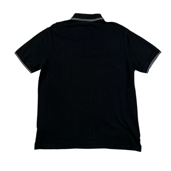 Stone Island 2015 Black Cotton Slim Fit Polo Top - 3XL