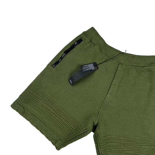 Stone Island 2022 Green Compass Thick Cotton Shorts - Medium