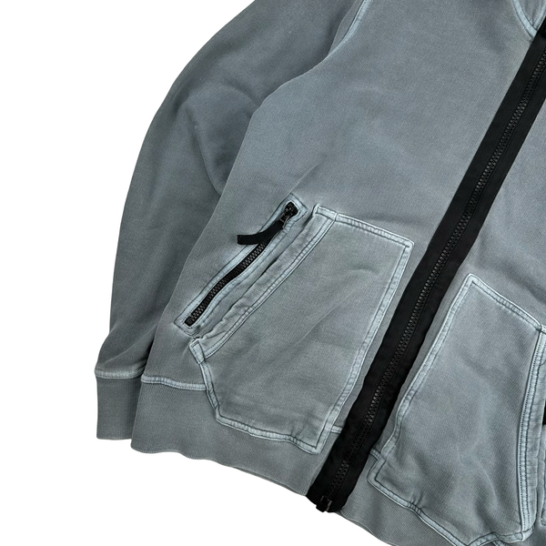 Stone Island 2013 Thick Cotton Zipped Hooded Overshirt - Large